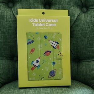 Space Adventure Green Tablet Case for Kids